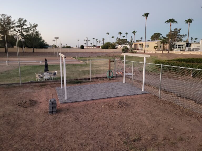 Completed pavers