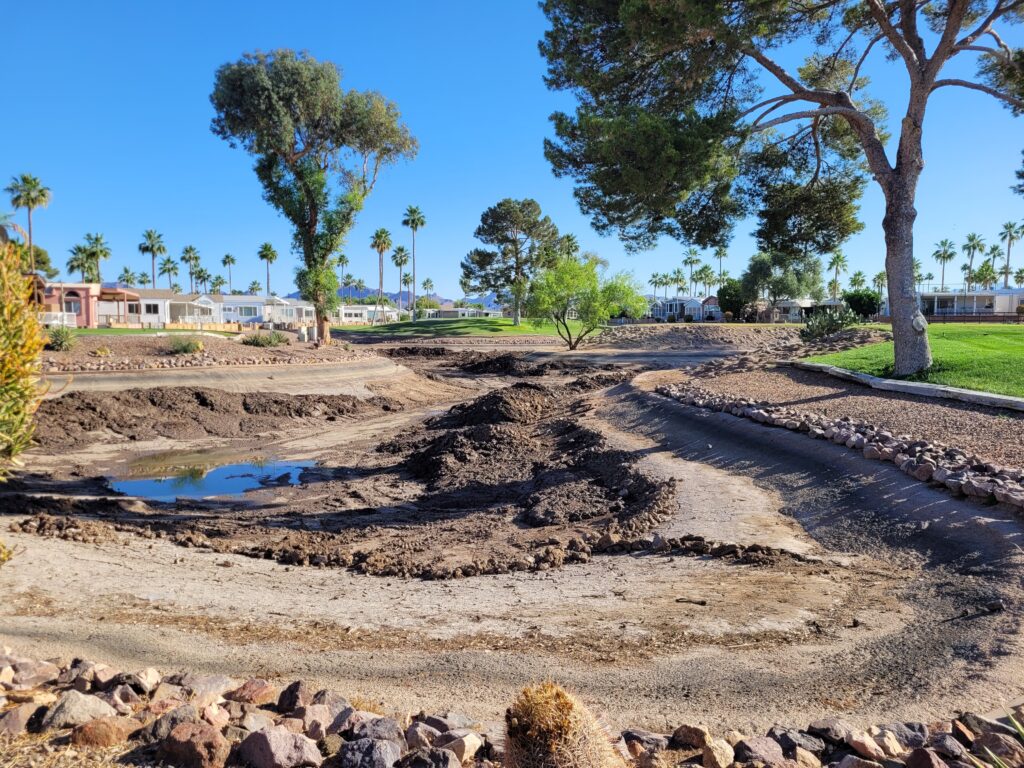 This is the #8 pond. So much dirt in there!