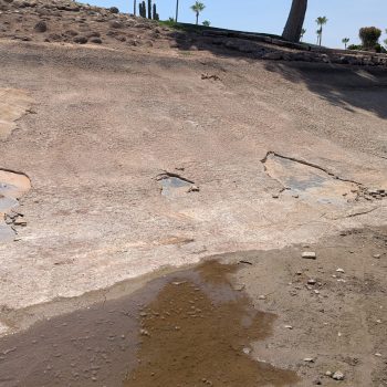 Liner Tears Thinned Concrete