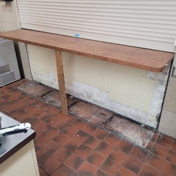 Rec Hall Kitchen Cabinets. 1