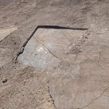 Thinning Concrete Exposed Torn Liner