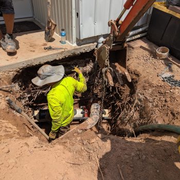 Under Slab Valve Dig